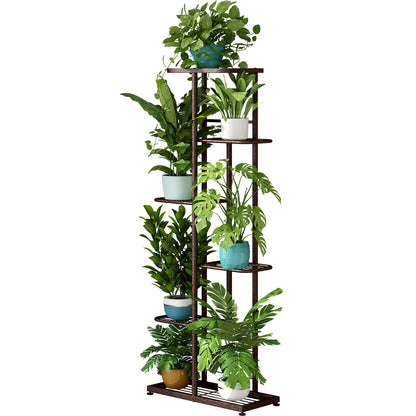 Linzinar Plant Stand Metal 6 Tier 7 Potted Flower Pot Holder Shelf