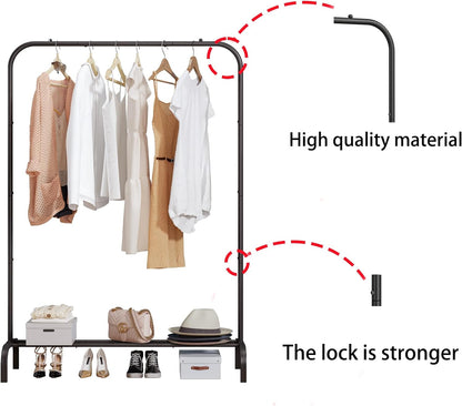 Linzinar Clothes Rack Clothing Rack Drying Hanging Garment Rack